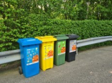 afvalstraat voor een evenement