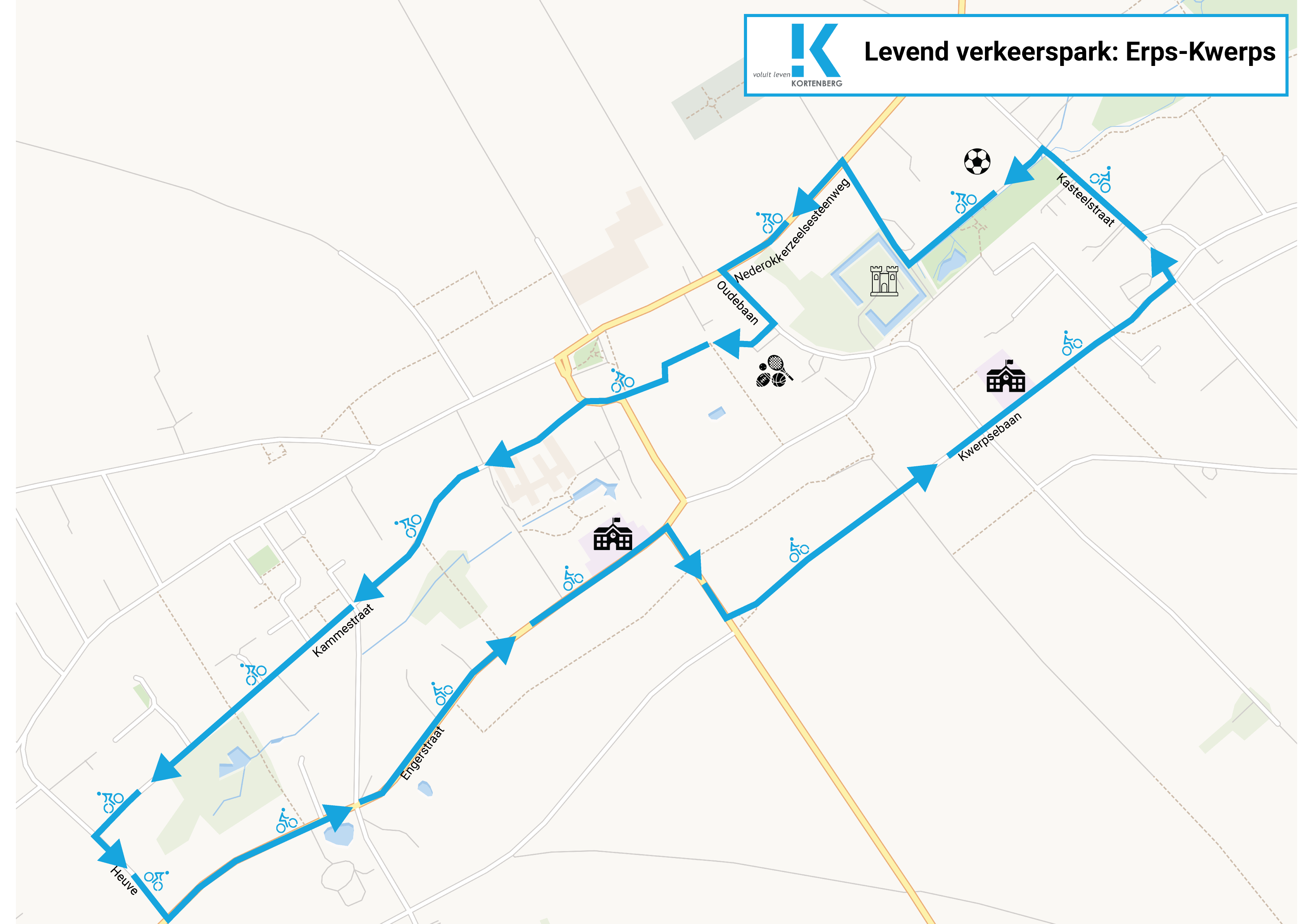 Parcours levend verkeerspark Erps-Kwerps